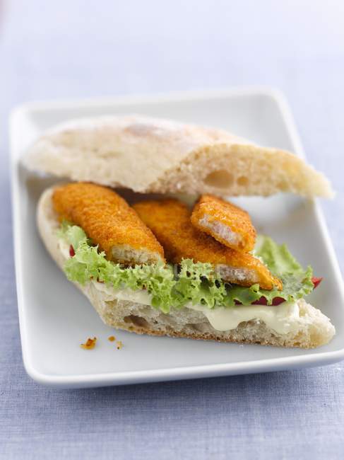 Sandwich au doigt de poisson — Photo de stock