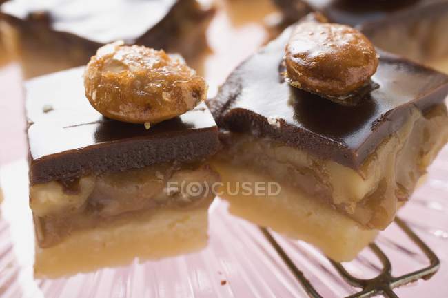 Walnut toffee and almonds — Stock Photo