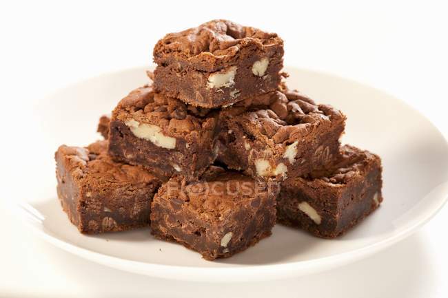 Brownies aux noix faits avec du tofu — Photo de stock