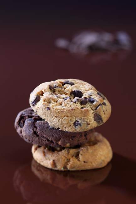 Biscuits aux pépites de chocolat — Photo de stock