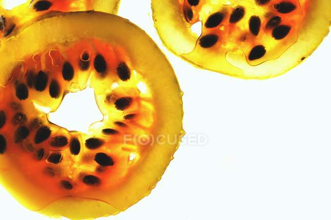 Sliced passion fruit — Stock Photo