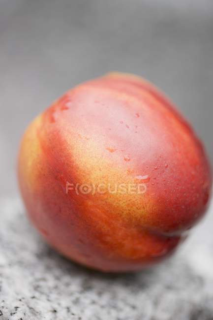 Nectarine with drops of water — Stock Photo