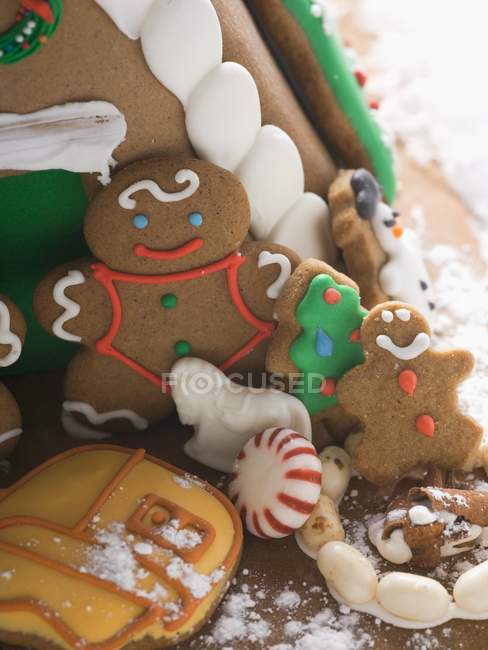 Christmas gingerbread house, — Stock Photo