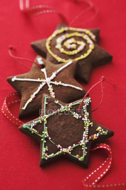 Biscuits de Noël au chocolat — Photo de stock