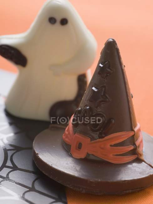 Chocolate ghost for Halloween — Stock Photo
