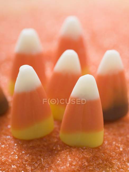 Candy corn for Halloween — Stock Photo