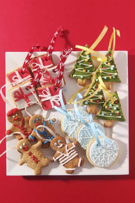 Various Christmas biscuits — Stock Photo