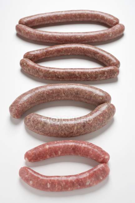 Various types of sausages — Stock Photo