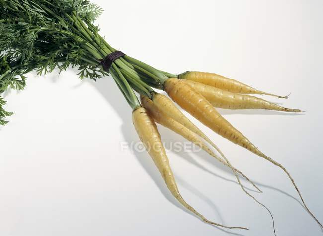 Racimo de zanahorias amarillas - foto de stock