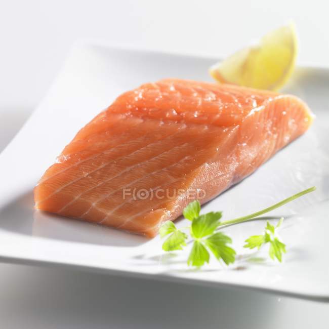 Fresh salmon fillet — Stock Photo
