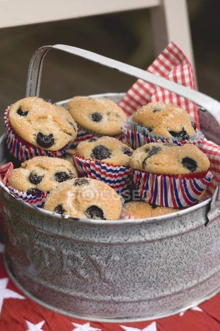 Muffins decorados para o 4 de julho — Fotografia de Stock