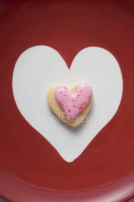 Печенье в форме сердца — стоковое фото