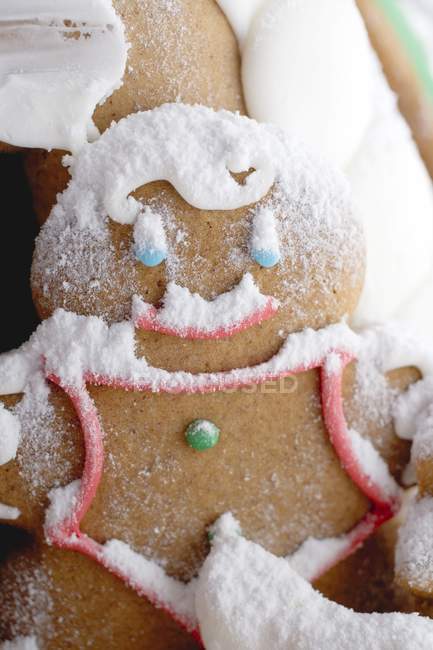 Gingerbread man with sugar — Stock Photo