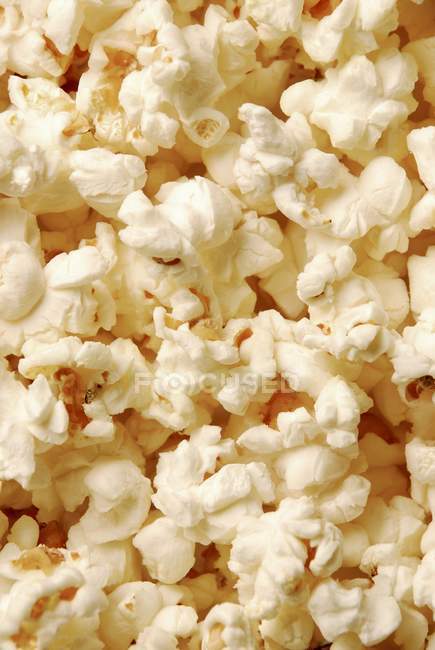Popcorn on baking paper — Stock Photo