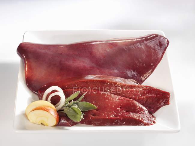 Calf liver sliced — Stock Photo
