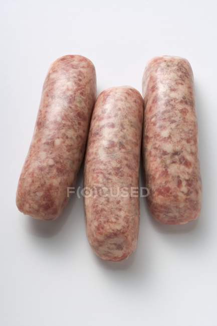 Raw nuremberg sausages — Stock Photo