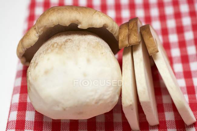 Whole cep and three slices — Stock Photo