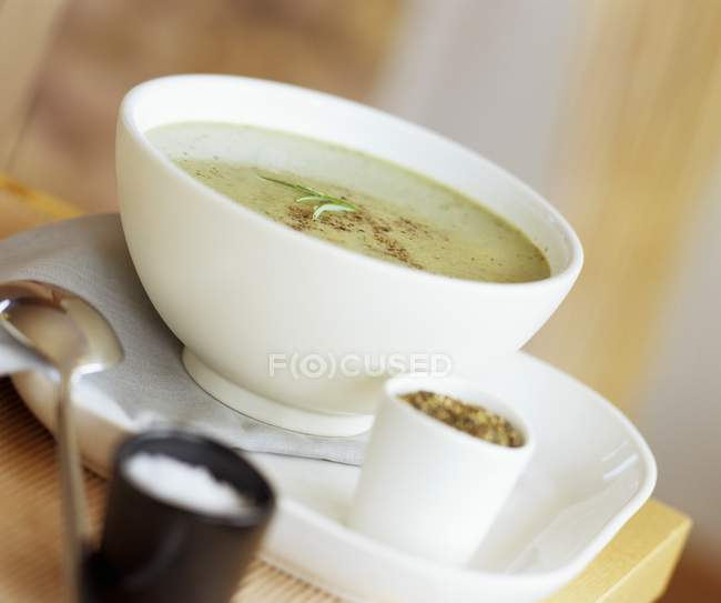 Vegetable soup with rosemary — Stock Photo
