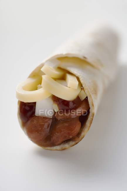 Wrap filled with beans — Stock Photo