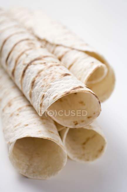 Rolos de tortilhas não preenchidos — Fotografia de Stock