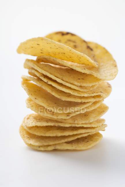 Stacked Tortilla chips — Stock Photo