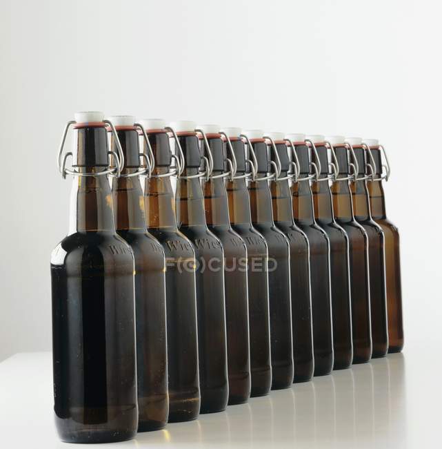 Beer bottles with swing top closures — Stock Photo