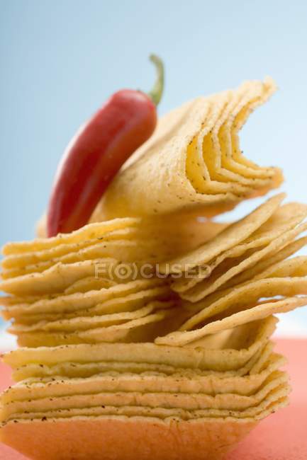 Verschiedene Tortilla-Chips — Stockfoto