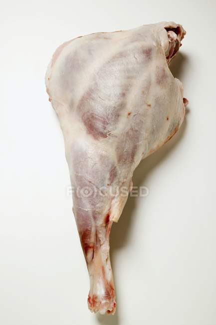 Perna crua de cordeiro — Fotografia de Stock