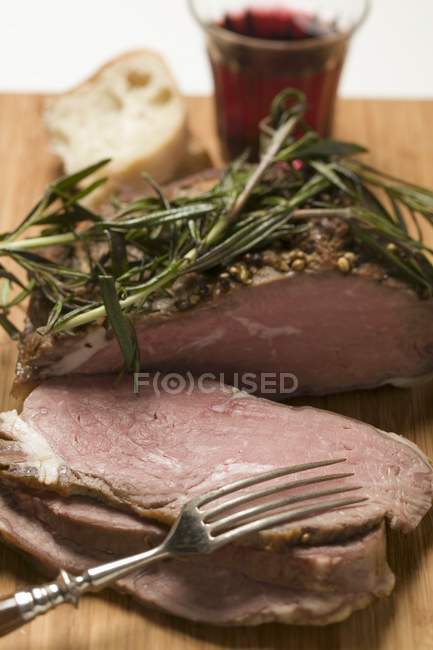 Roast lamb with rosemary — Stock Photo
