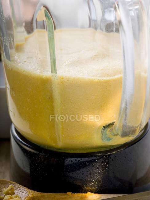 Potato soup in blender — Stock Photo