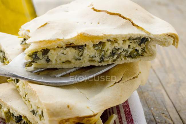 Spinach and ricotta pie — Stock Photo