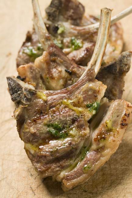 Grilled lamb cutlets — Stock Photo
