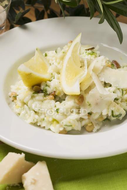Lemon risotto with herbs — Stock Photo