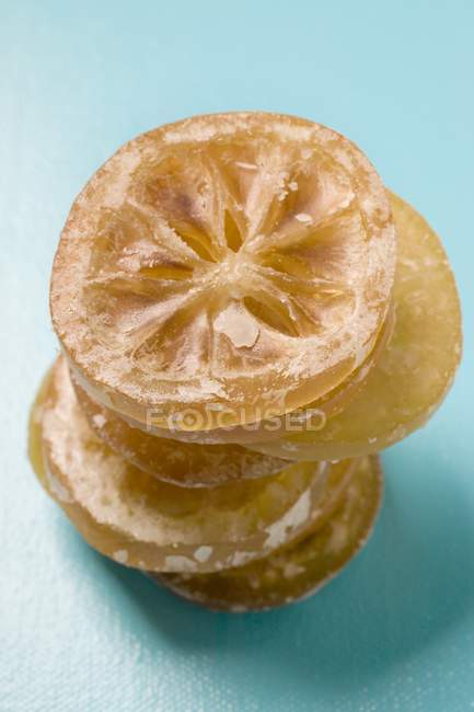 Candied lemon slices — Stock Photo