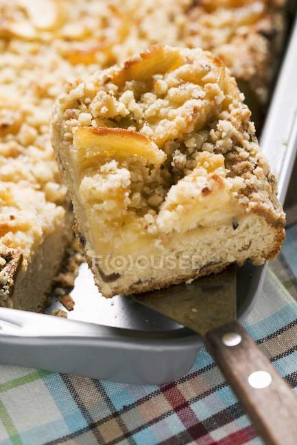 Gâteau crumble pomme — Photo de stock