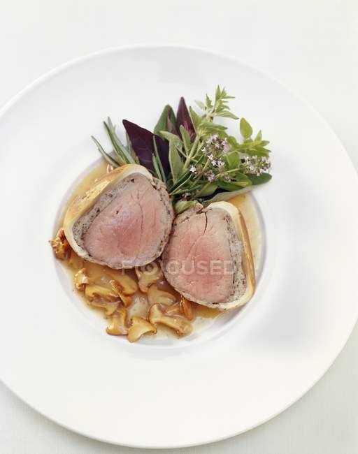 Veal fillet in pastry — Stock Photo