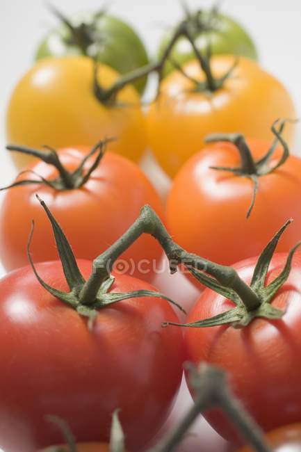 Tomates cerises de différentes couleurs — Photo de stock