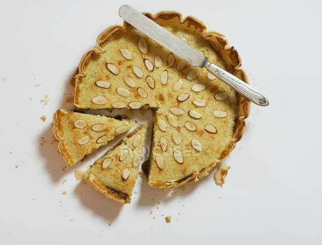 Sliced Almond Tart — Stock Photo