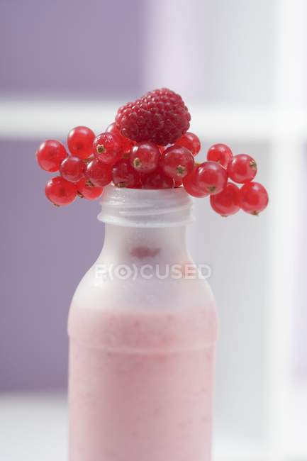 Berry drink in plastic bottle — Stock Photo