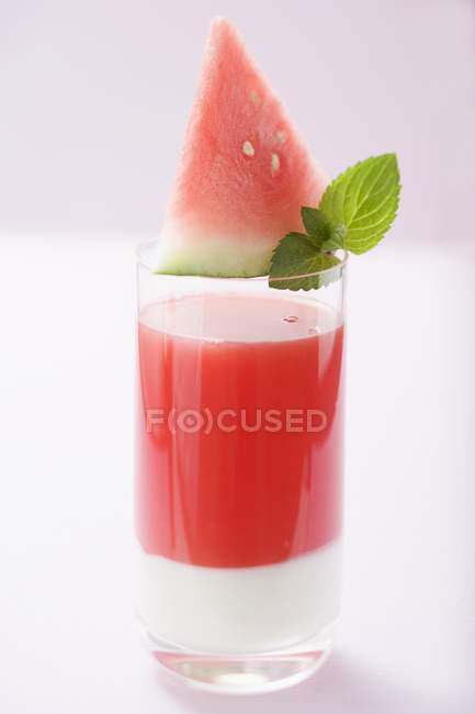 Glass of watermelon juice — Stock Photo