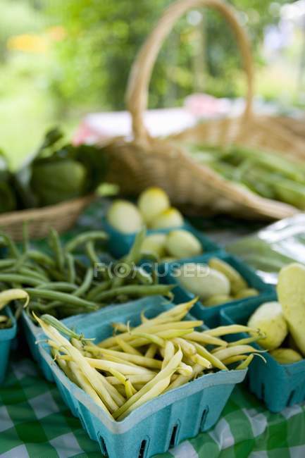 Yellow Wax and Green Beans — Stock Photo