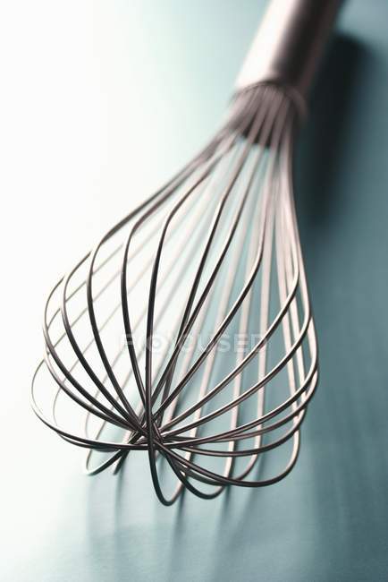 Closeup view of a one metal whisk — Stock Photo