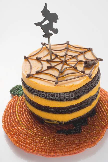 Pumpkin chocolate cake — Stock Photo