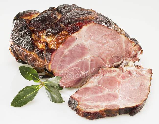 Smoked salted pork — Stock Photo