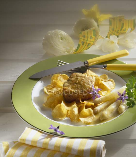 Croustilles de porc et de pommes de terre — Photo de stock
