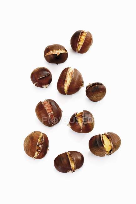 Sweet chestnuts, roasted — Stock Photo