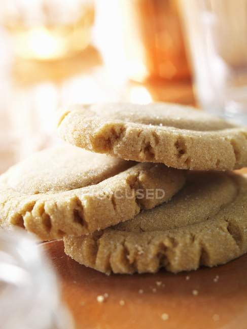 Trois cookies empilés — Photo de stock