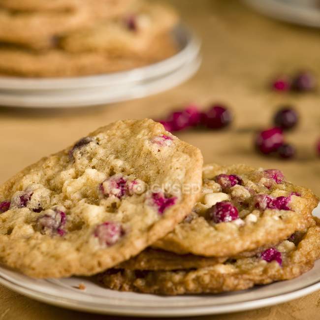 Biscoitos de cranberry caseiros — Fotografia de Stock