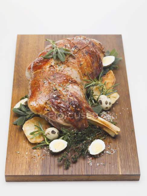 Roast lamb for Easter — Stock Photo