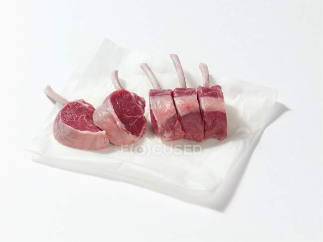 Fresh lamb chops — Stock Photo